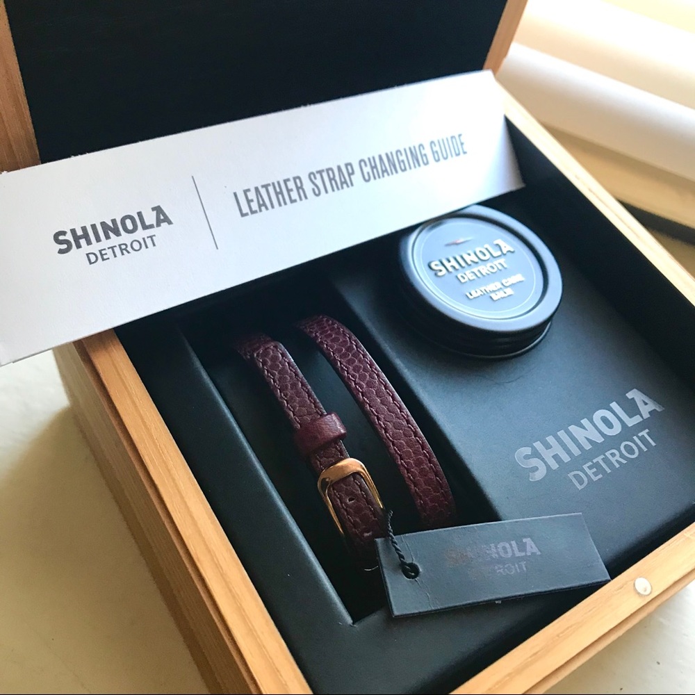 NWT Shinola Birdy Watch 8mm Double Wrap Strap